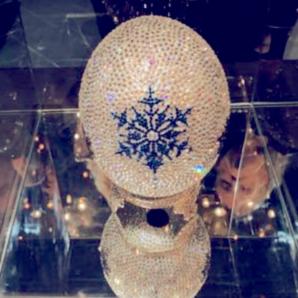 Swarovski covered ostrich egg
